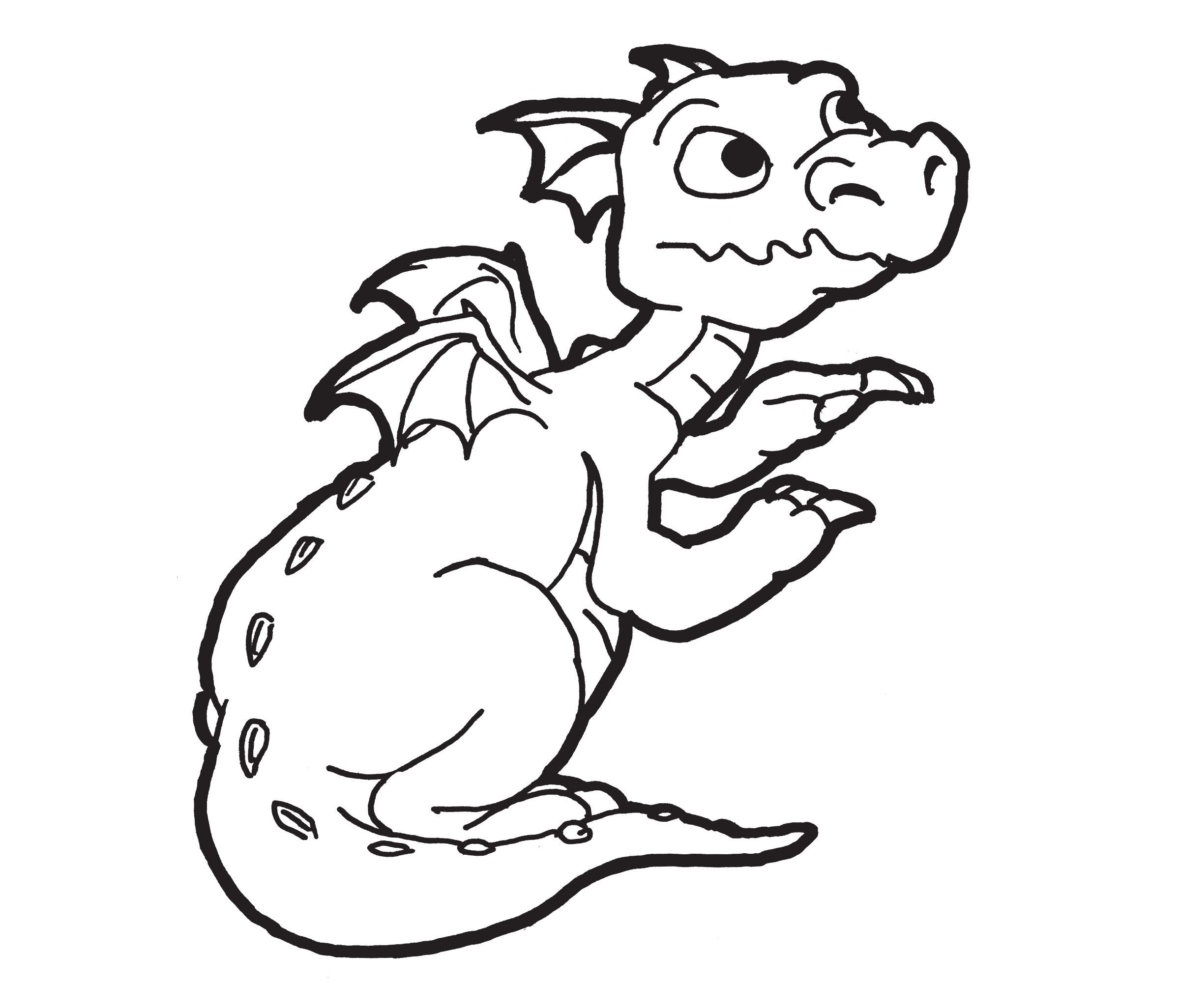 Easy Dragon Coloring Page