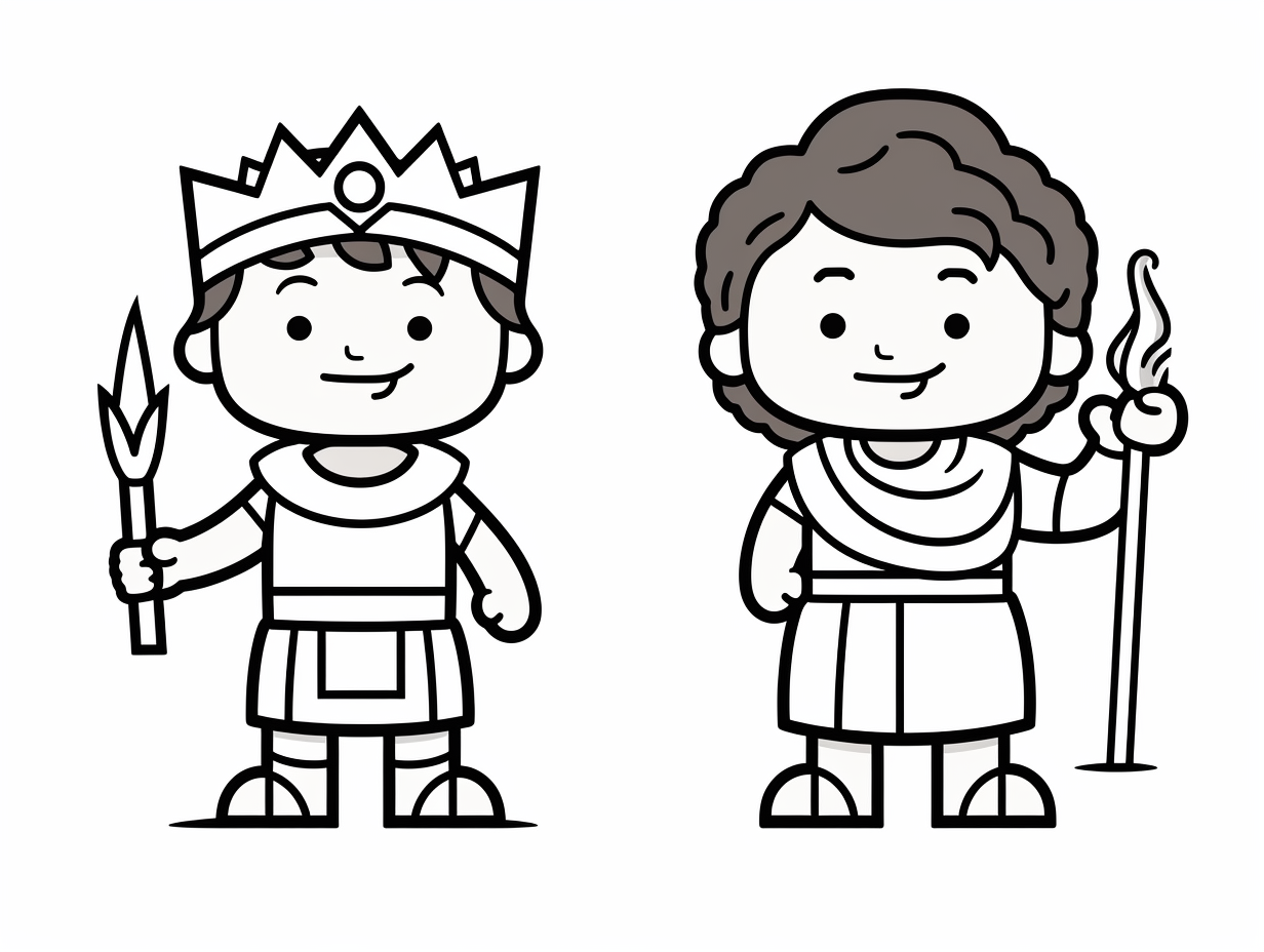Easy Joseph And Potiphar Coloring Coloring Page