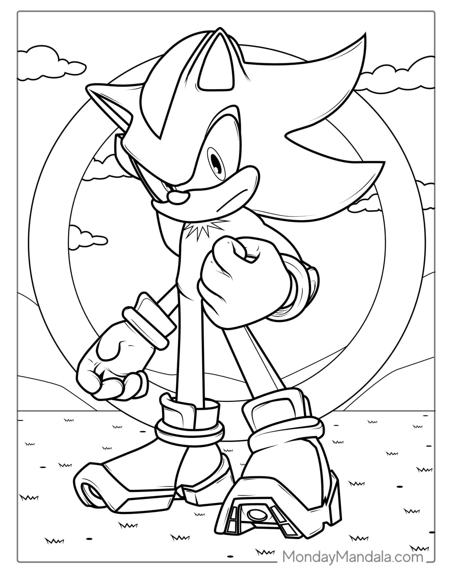 Easy Sonic Coloring Pages Pdf Ideas Printable Coloringfolder Com Sonic Para Colorear Sexiezpix