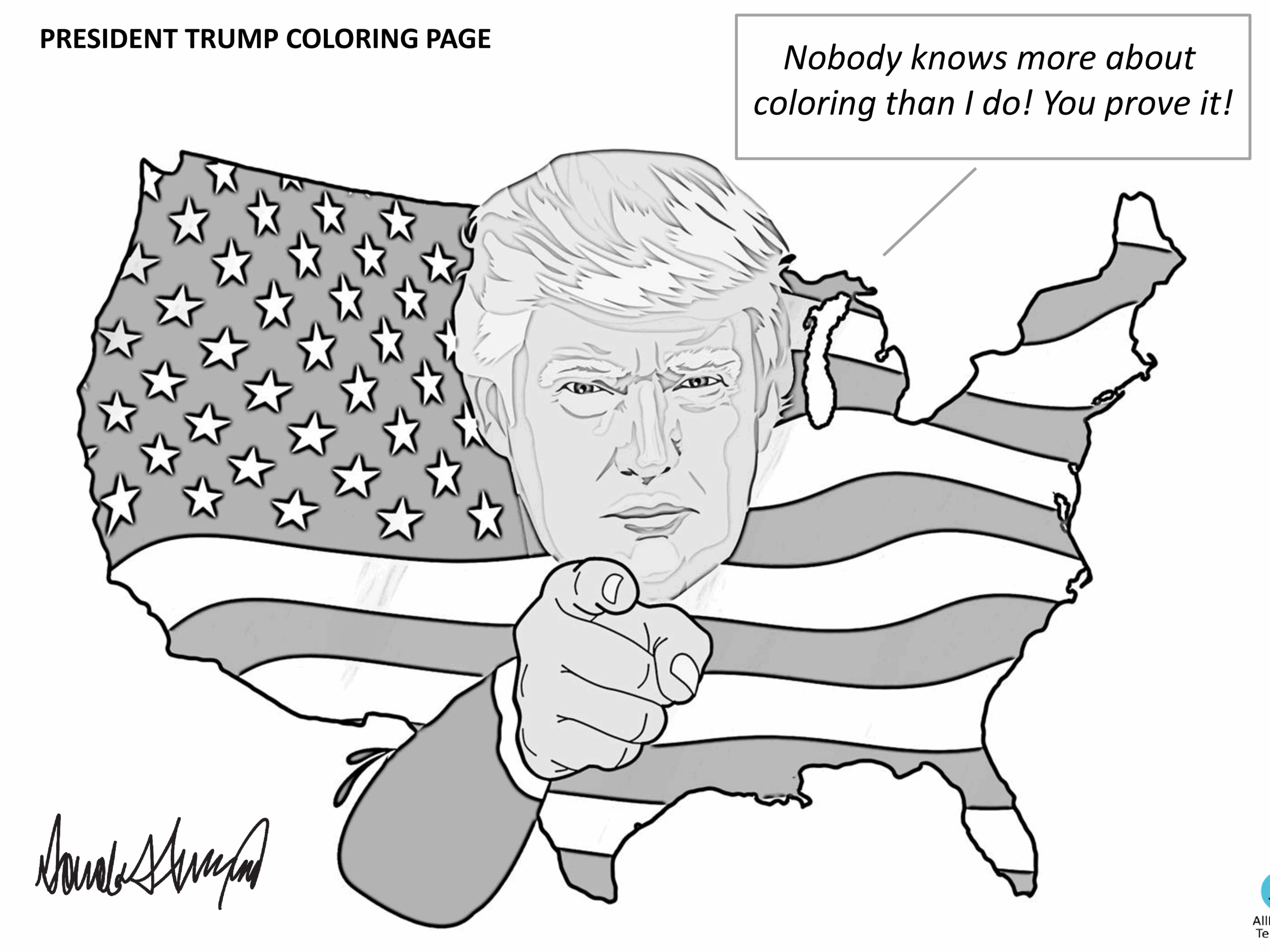 Easy Trump Coloring Pages Kellarintotuuksia