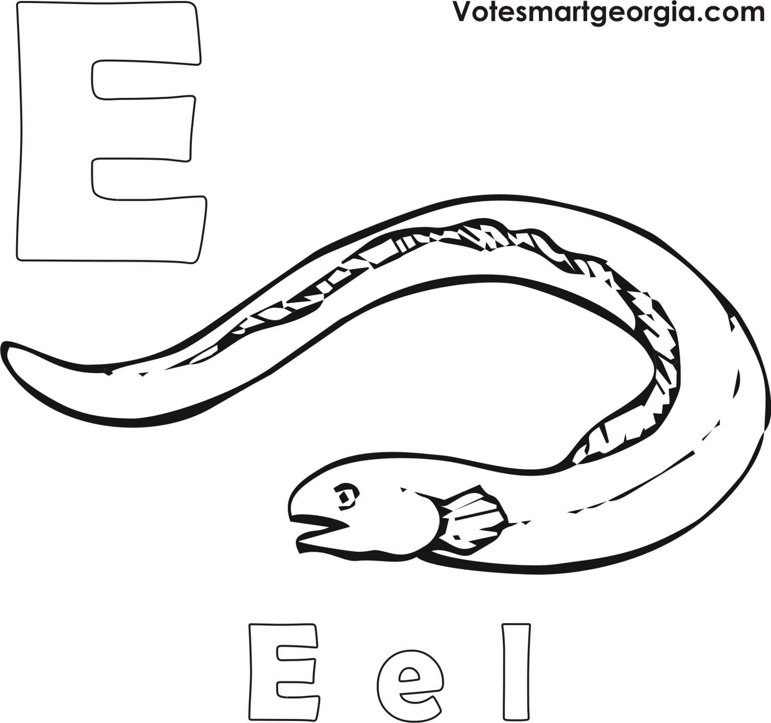 Eel Coloring Pages For Kids