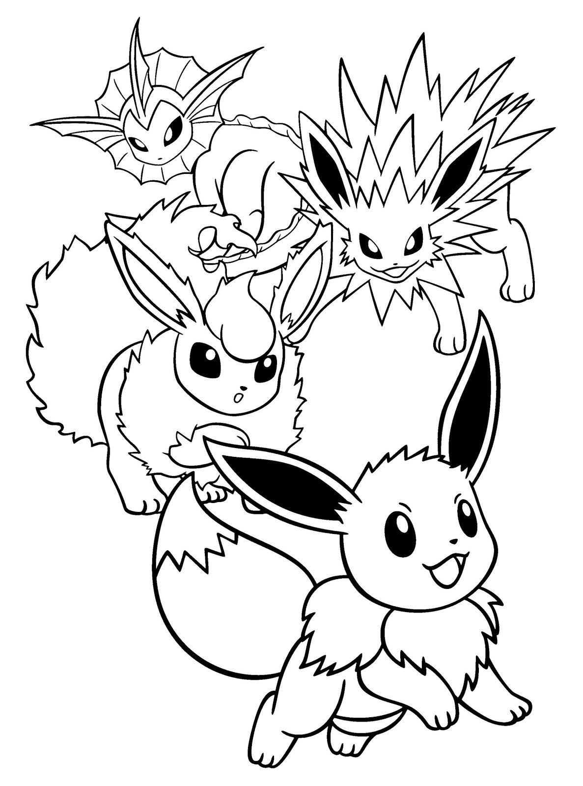 Evee Coloring Pages