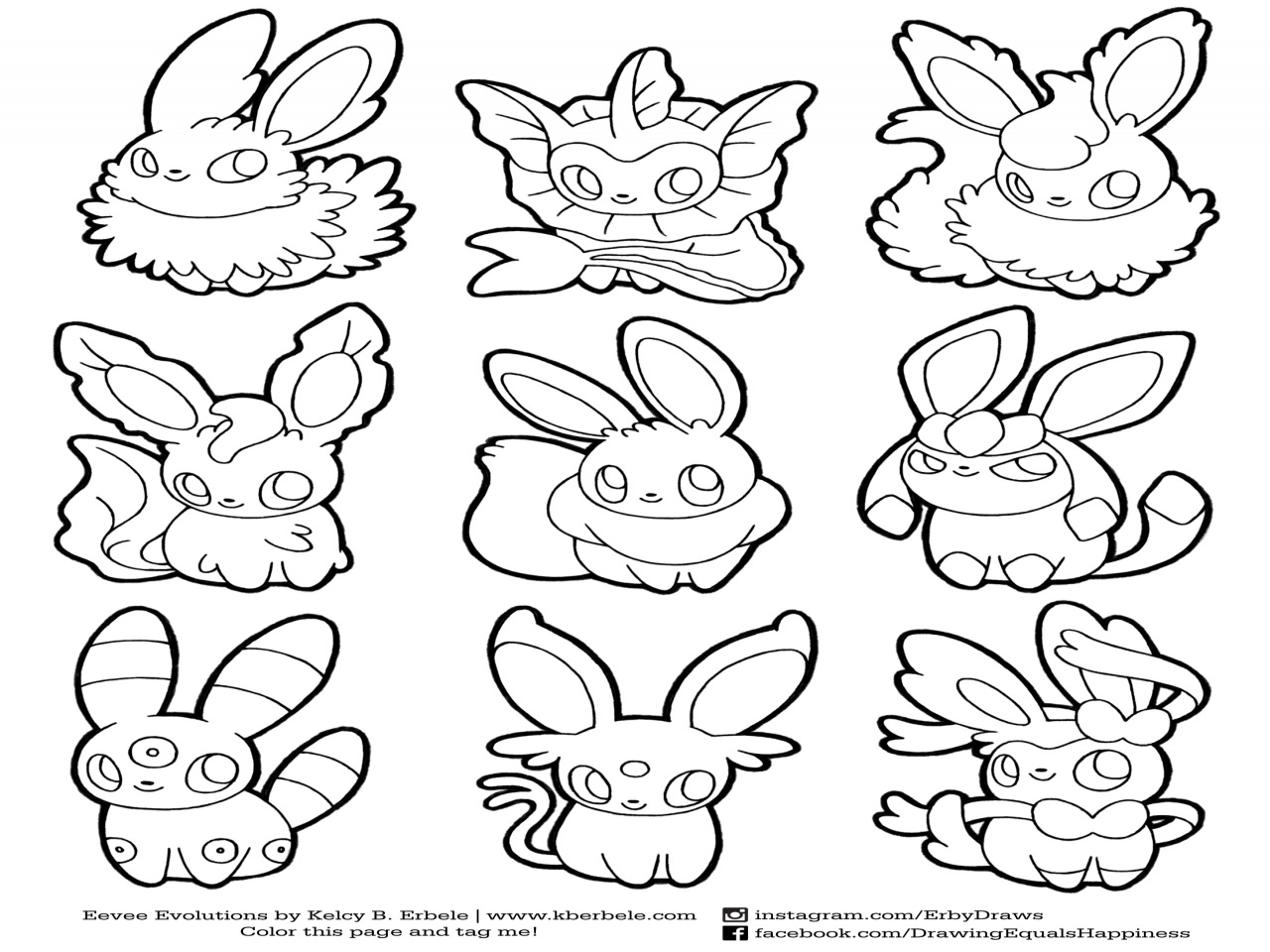 Eeveelutions Coloring Pages At GetDrawings Free Download