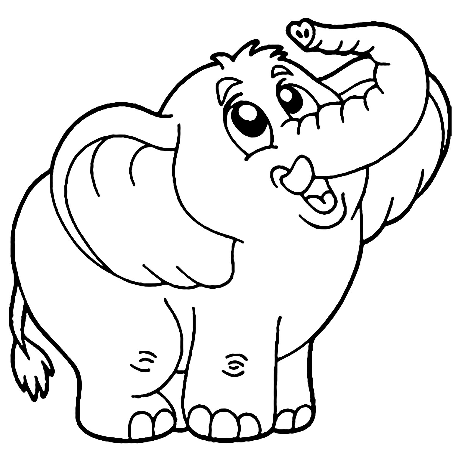 Coloring Elephant Pages