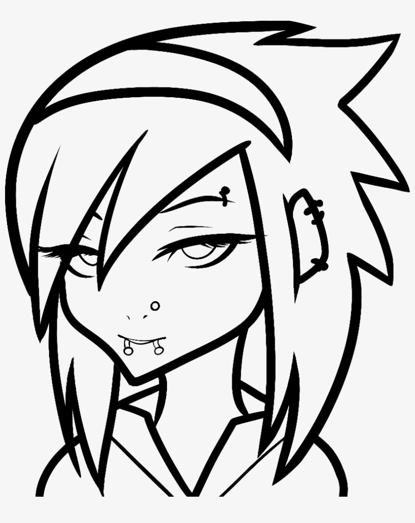 Emo Anime Coloring Pages