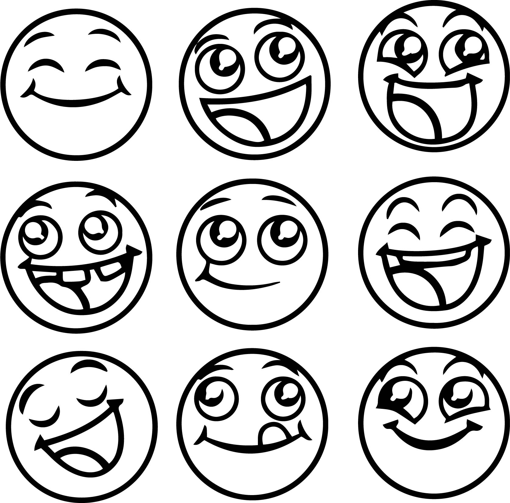 Emoji Smiley Face Coloring Page Sketch Coloring Page