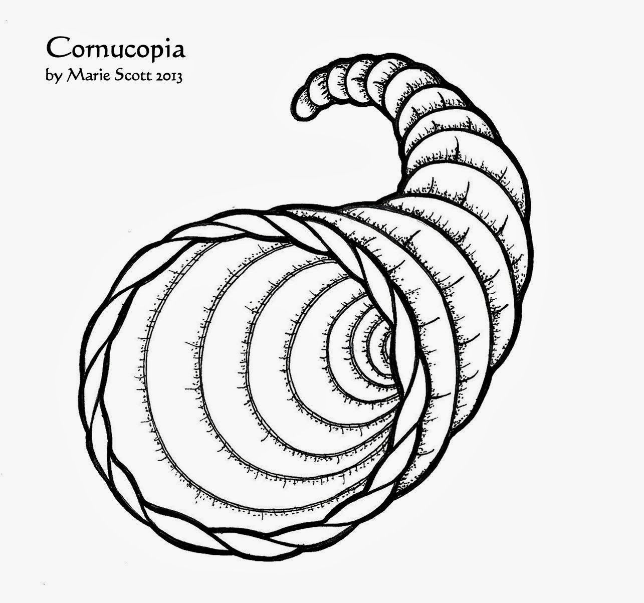 Empty Cornucopia Coloring Page