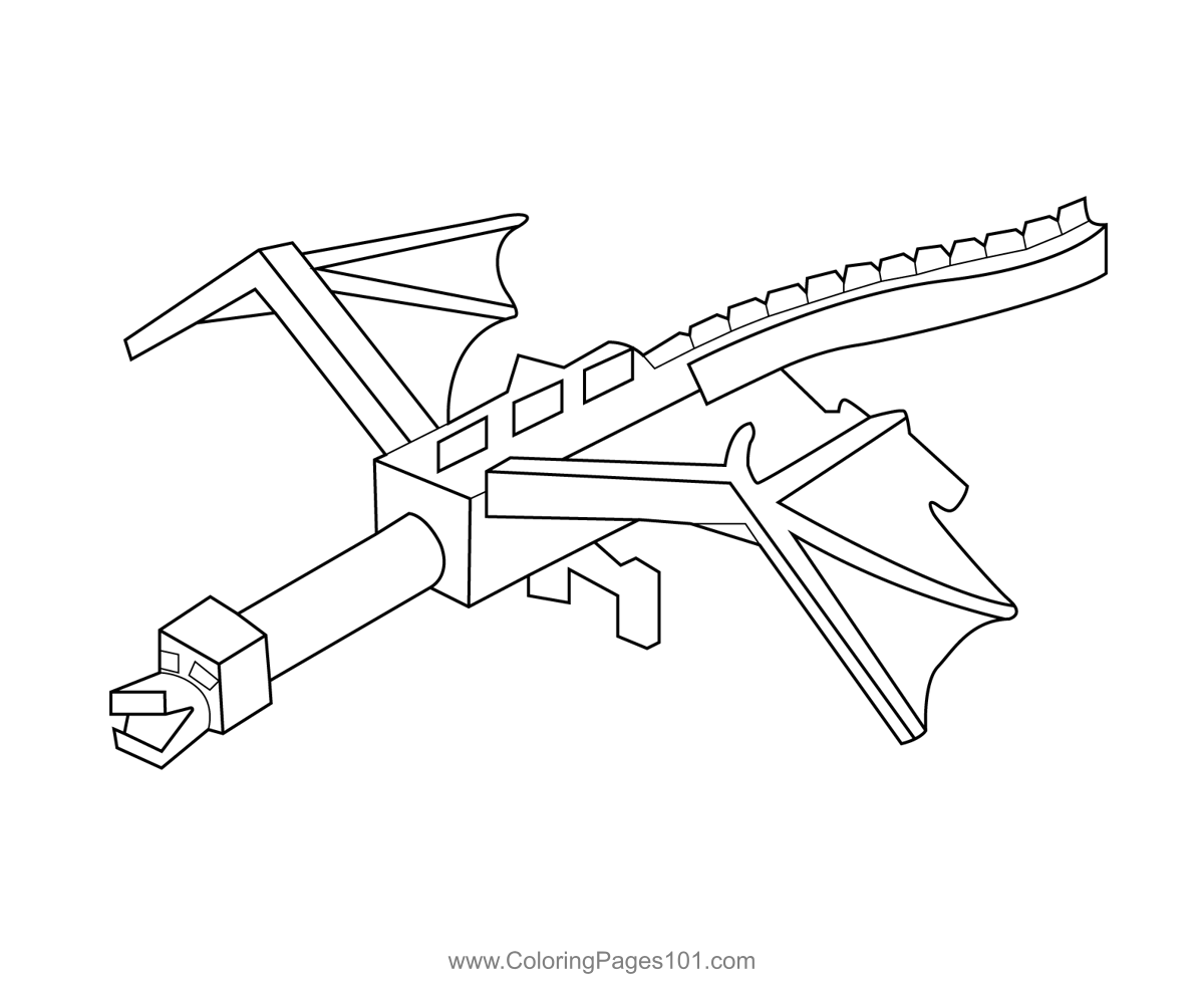 Ender Dragon Minecraft Coloring Page For Kids Free Minecraft Printable Coloring Pages Online