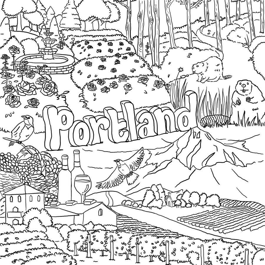 Entry 48 By Sarahlestari097 For Draw A Coloring Page For A Portland Oregon Restaurant Freelancer