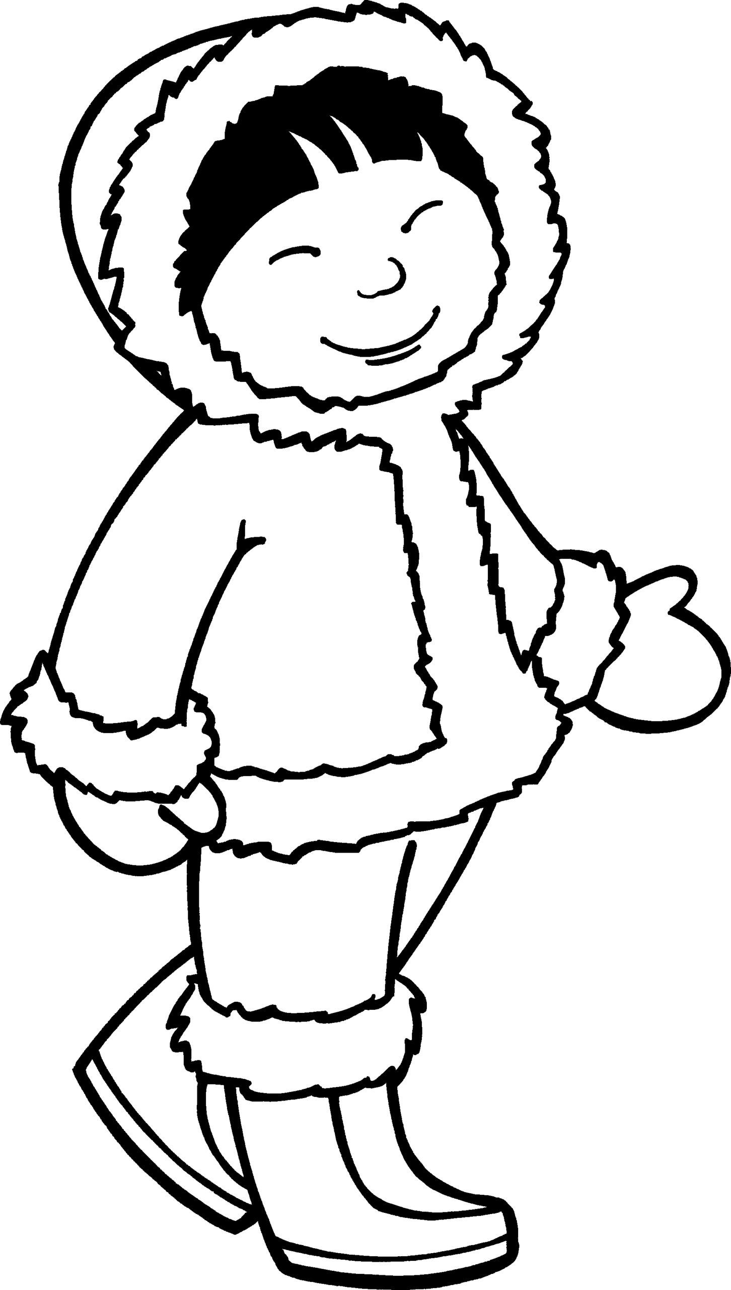 Eskimo Girl Coloring Page Zima Pinterest Colouring Pages Coloring Pages For Girls And