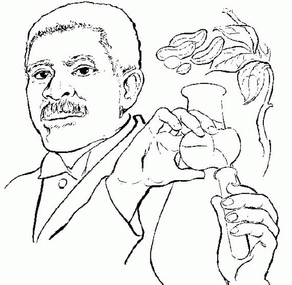 Excellent Picture Of George Washington Carver Coloring Page Vicoms Info