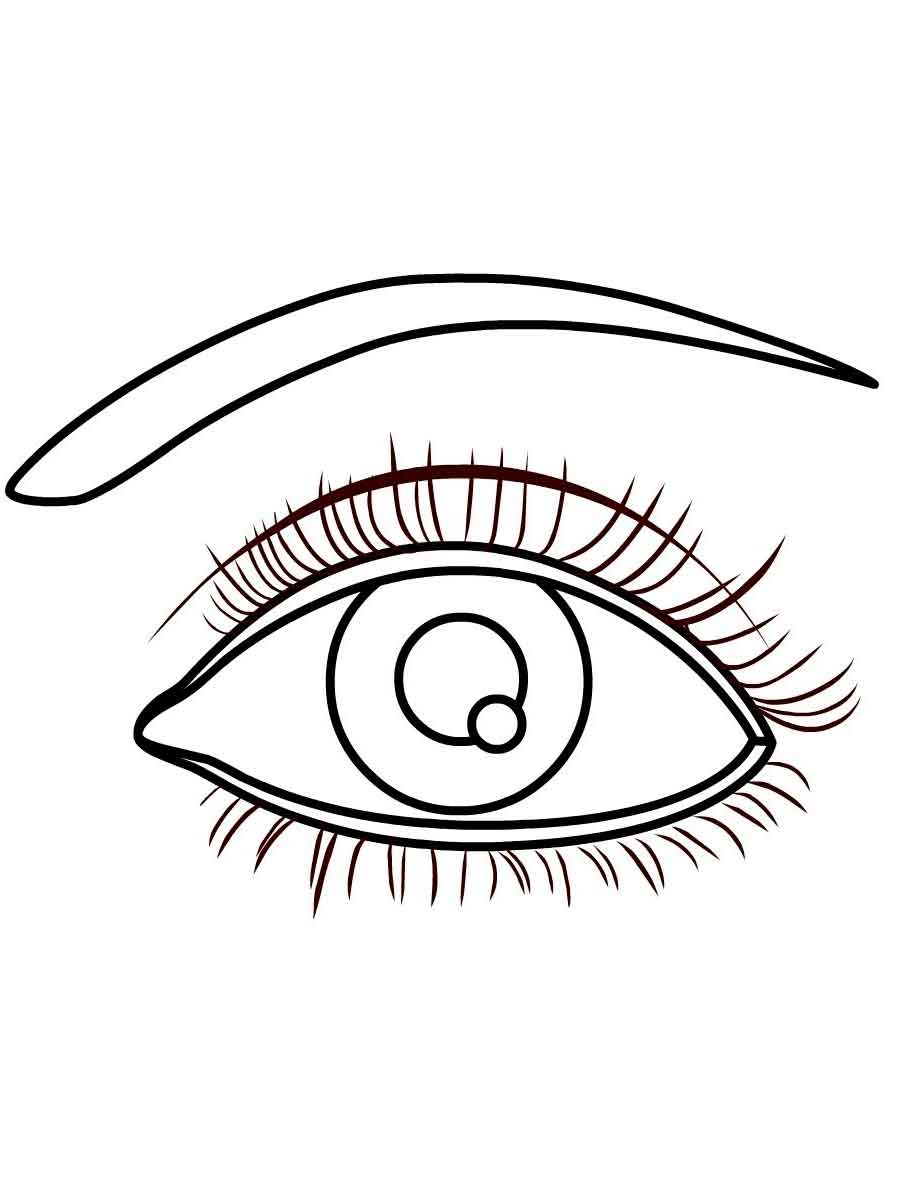 Eye Coloring Pages For Preschool