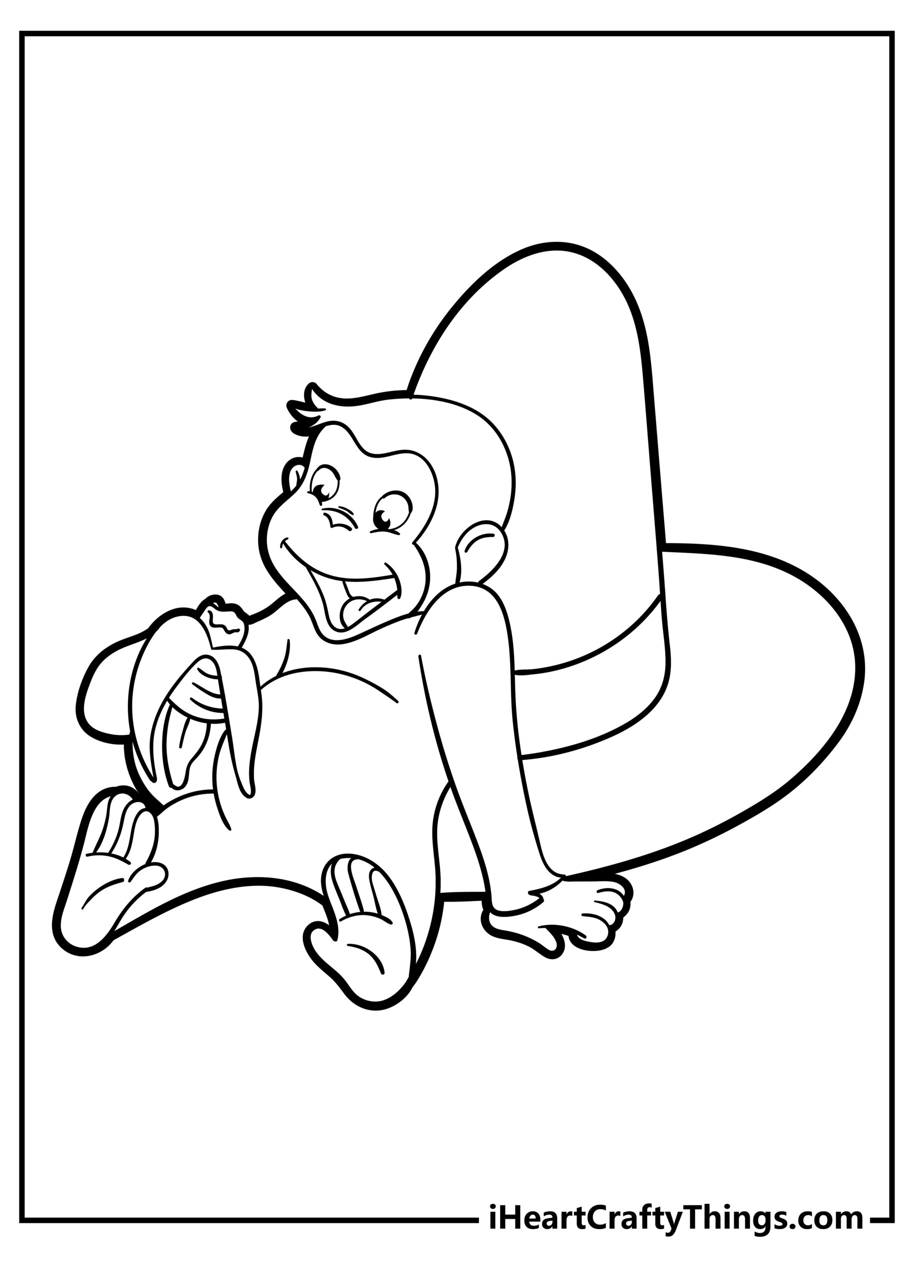 Face Of Curious George Coloring Pages