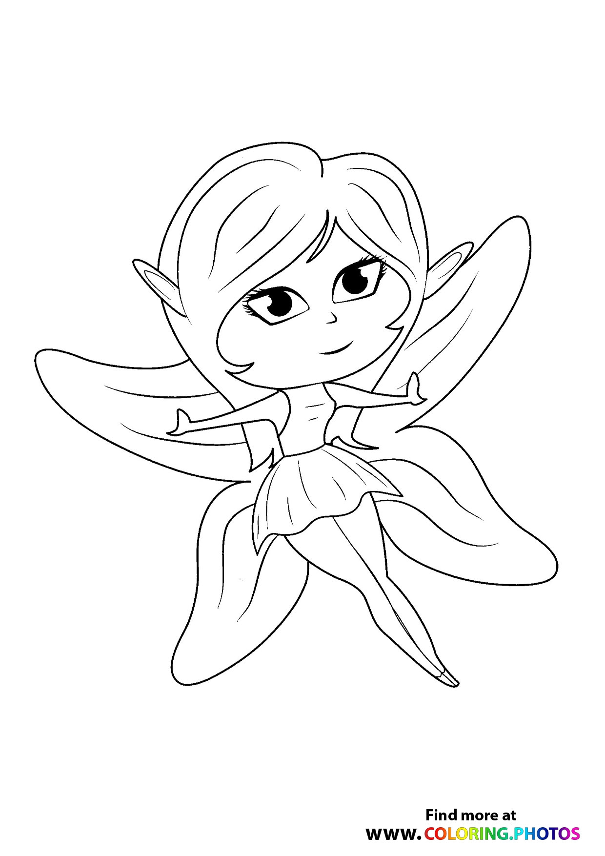 Fairy Butterfly Coloring Pages For Kids