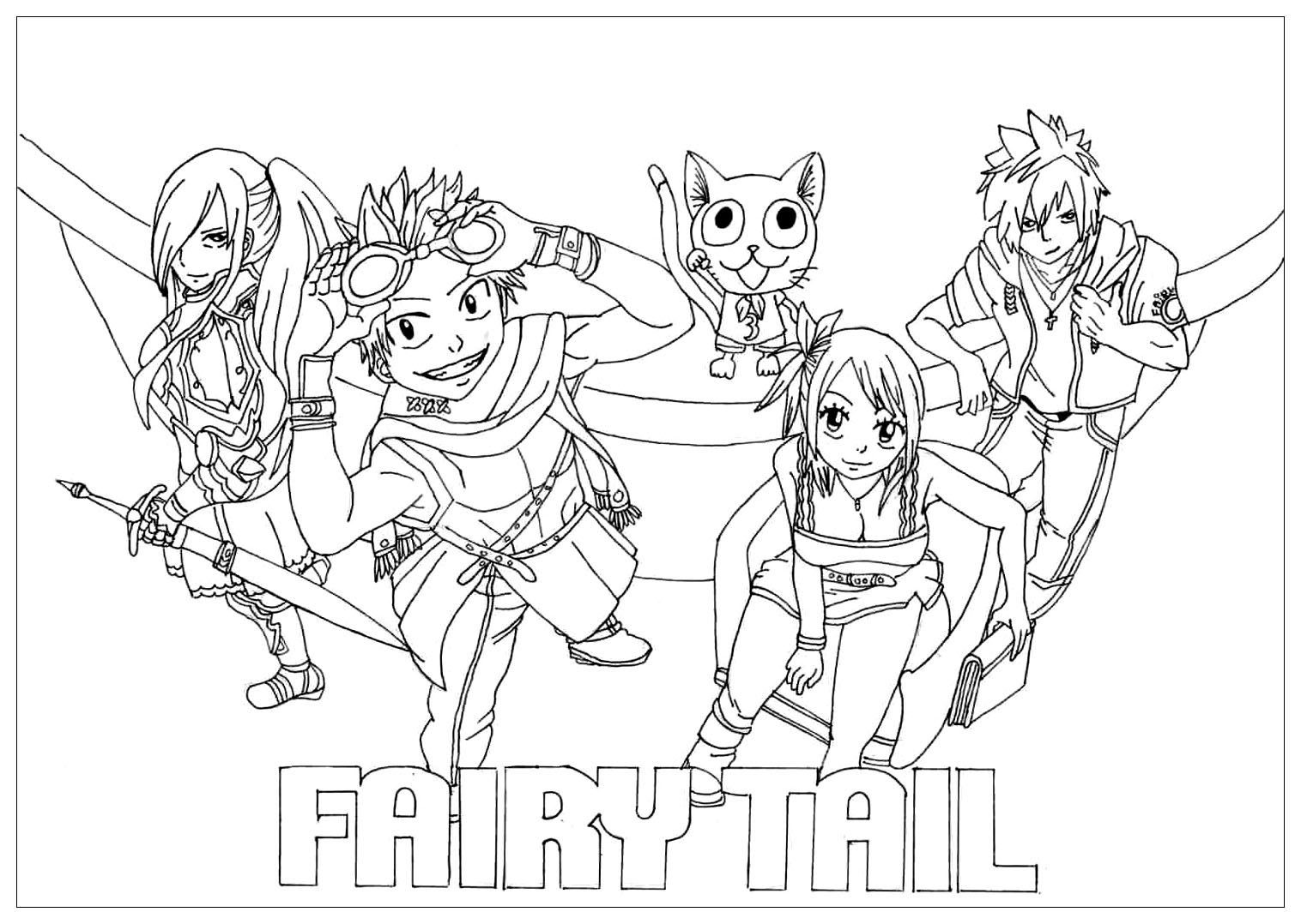 Anime Fairy Tail Coloring Pages