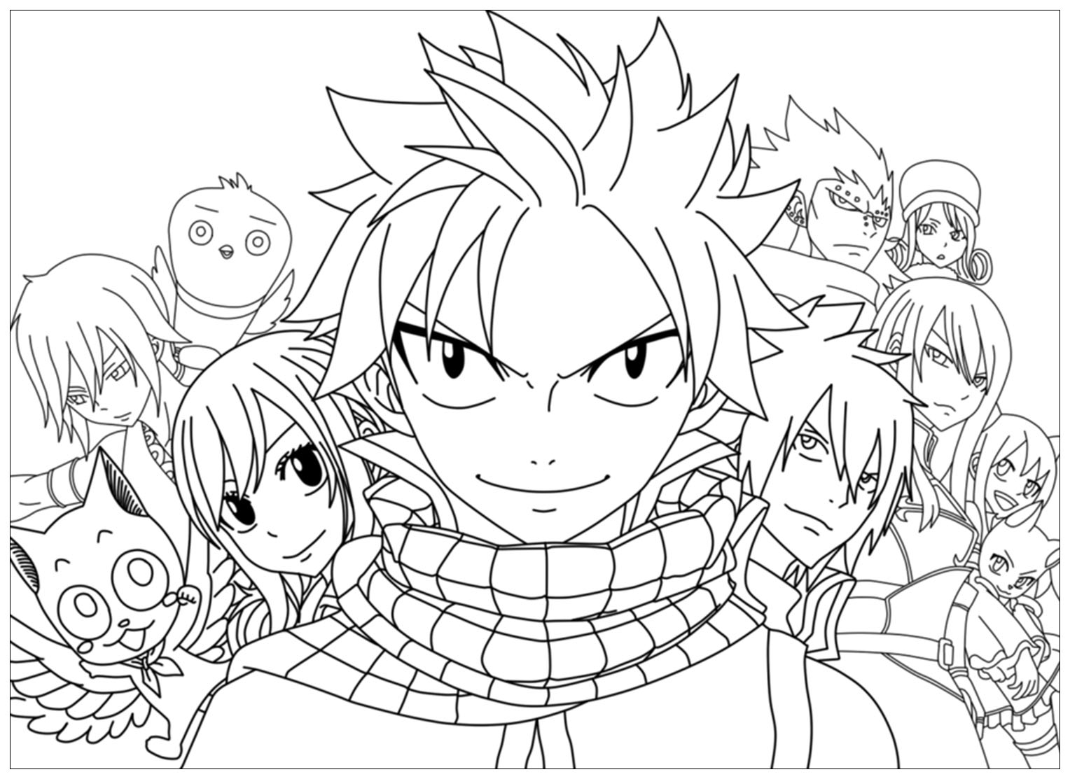 Fairy Tail Natsu Coloring Pages