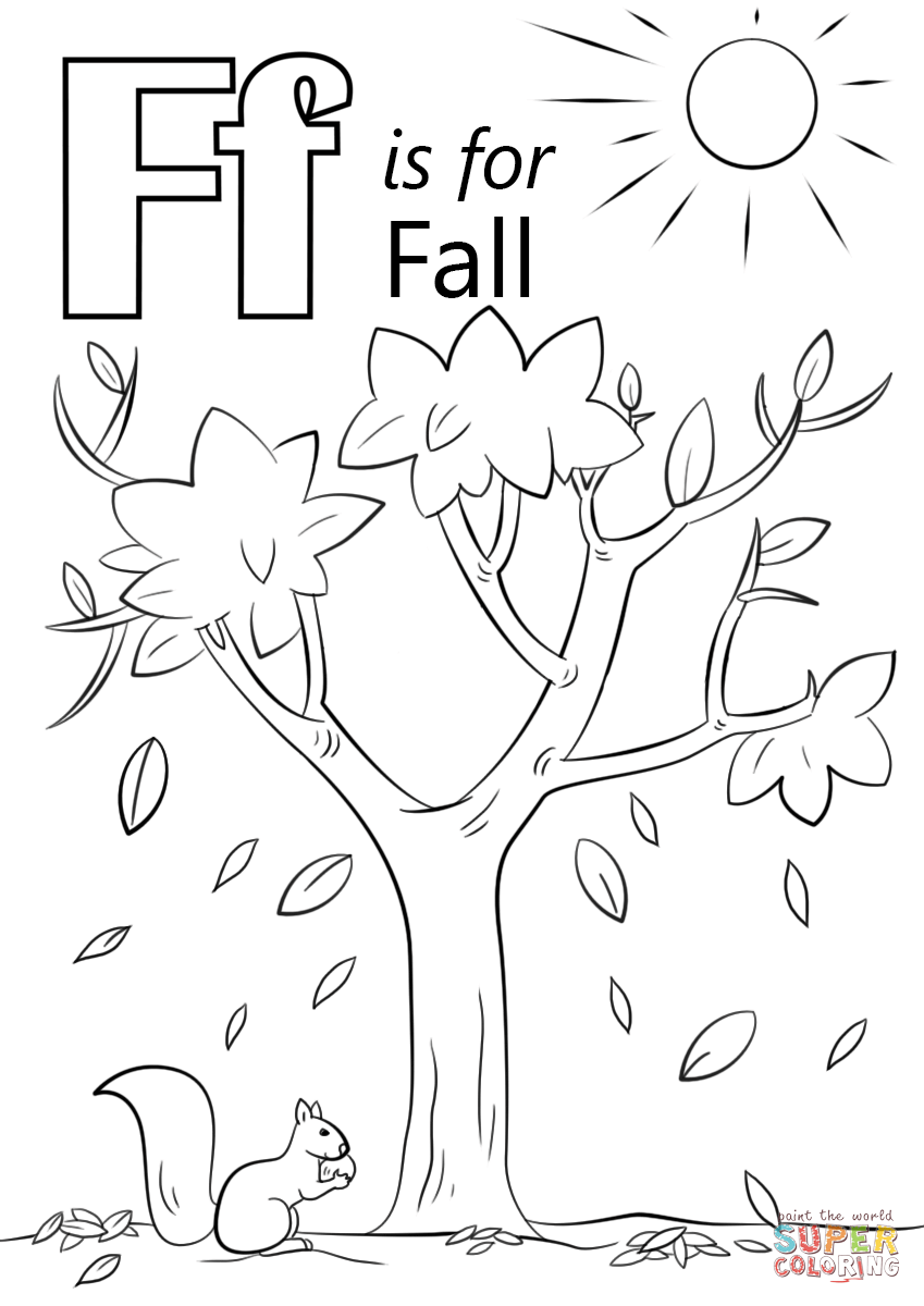 Fall Coloring Page For Preschool Freeda Qualls Coloring Pages