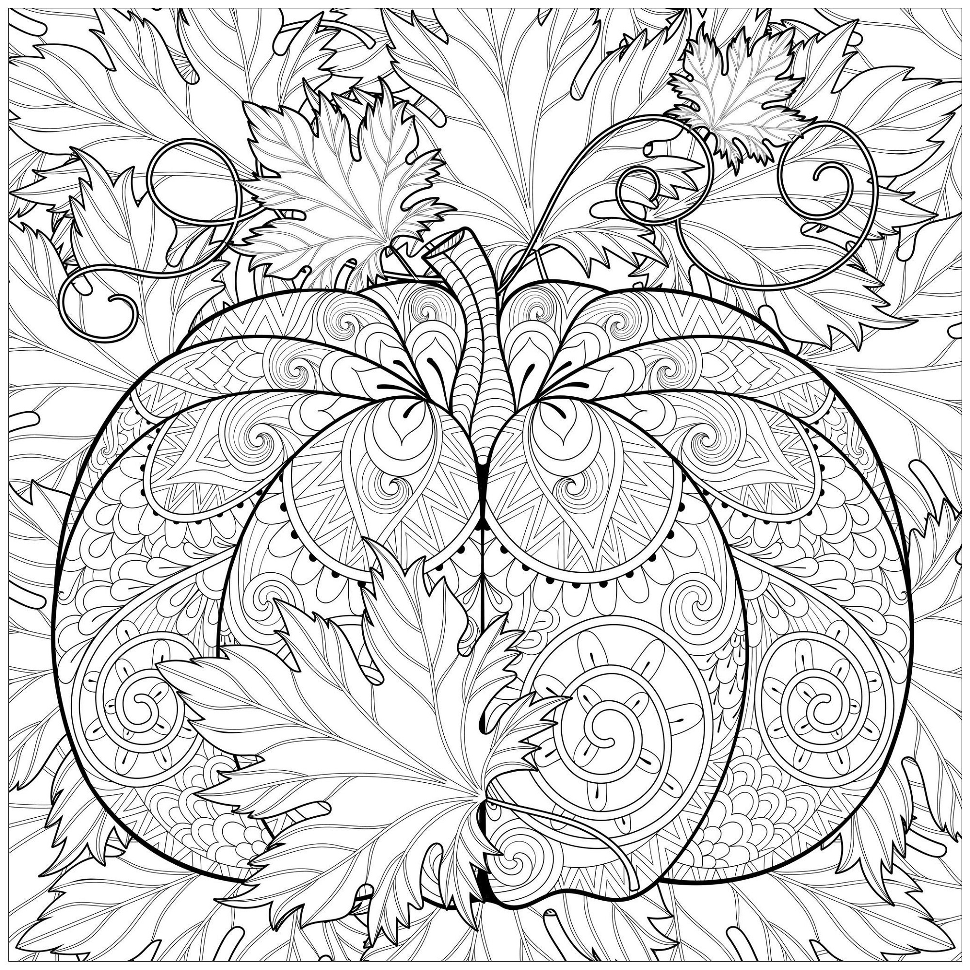 Fall Adult Coloring Pages