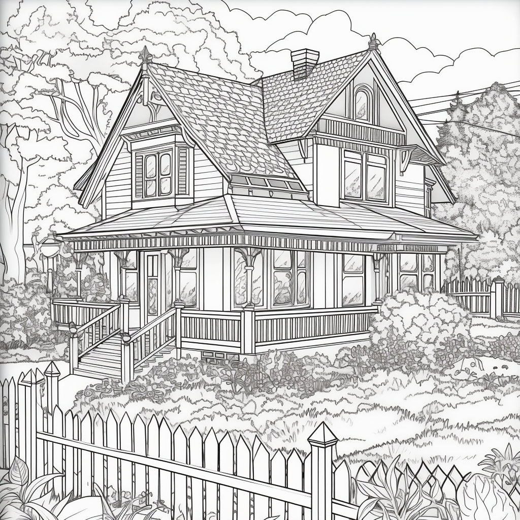 Farm House Coloring Pages