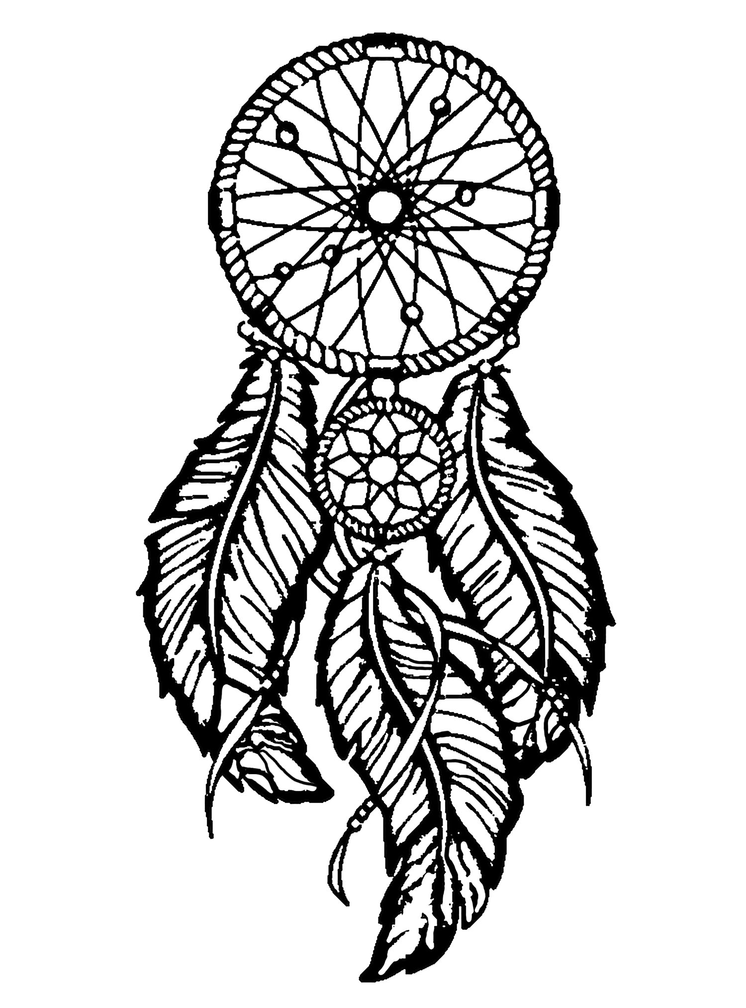 Feather Coloring Pages For Adults