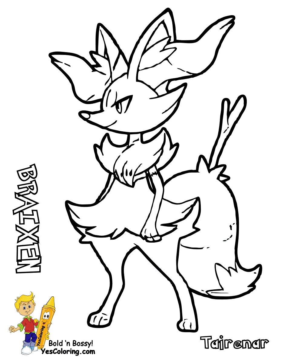 Fennekin Coloring Page Coloring Pages