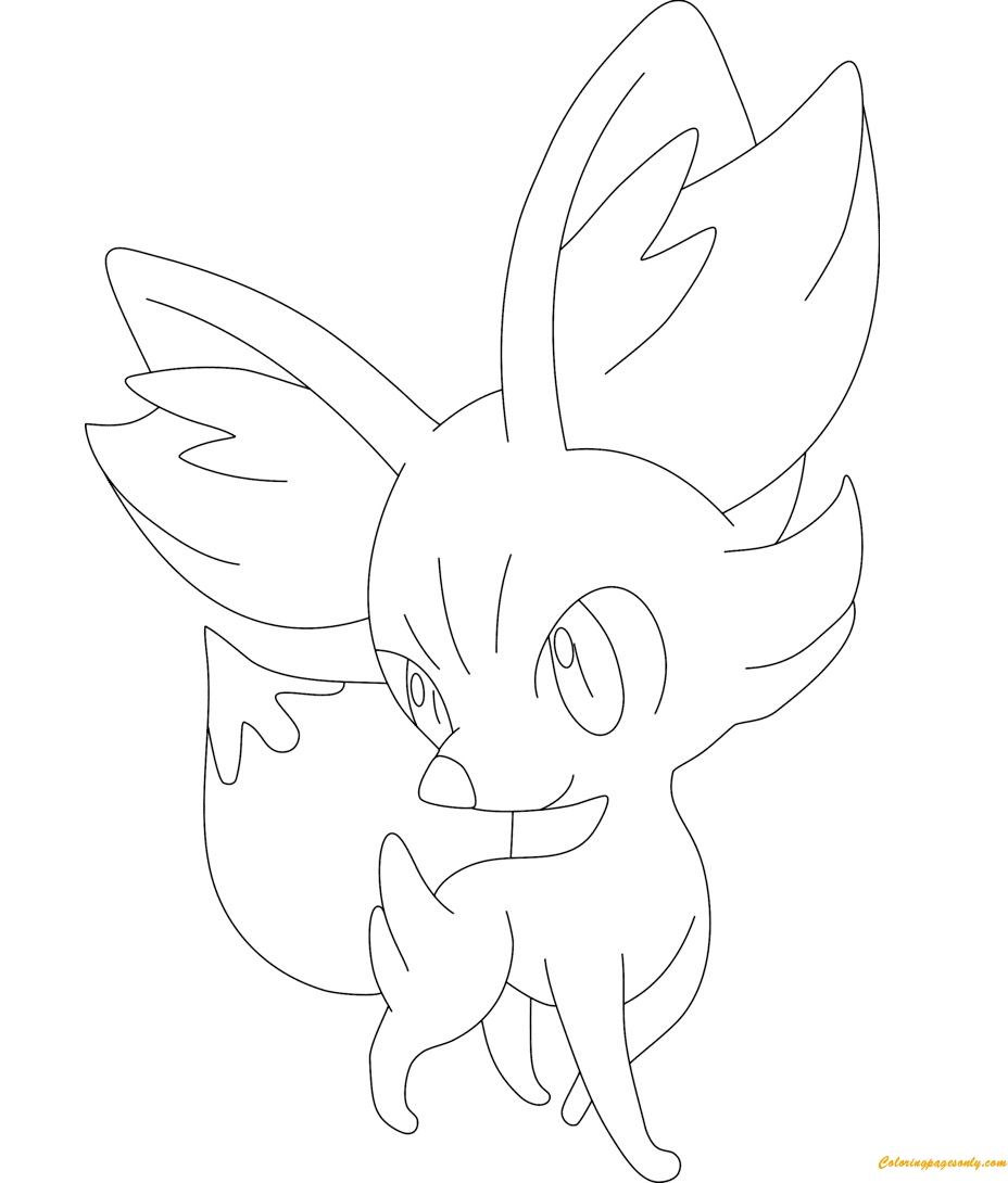 Fennekin Coloring Page