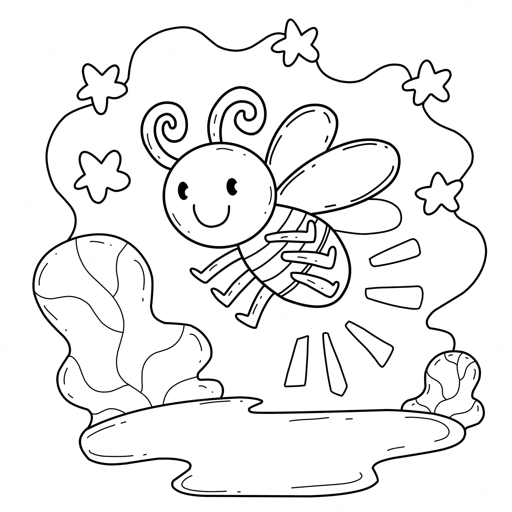Fireflies Coloring Pages Coloring Home