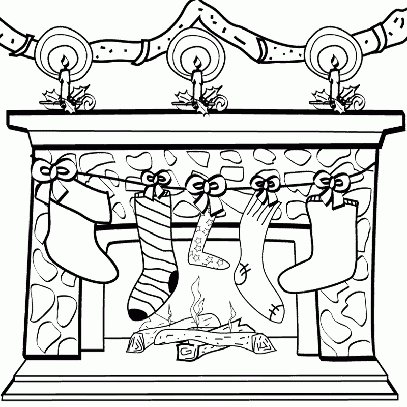 Fireplace Coloring Page GBRgot1