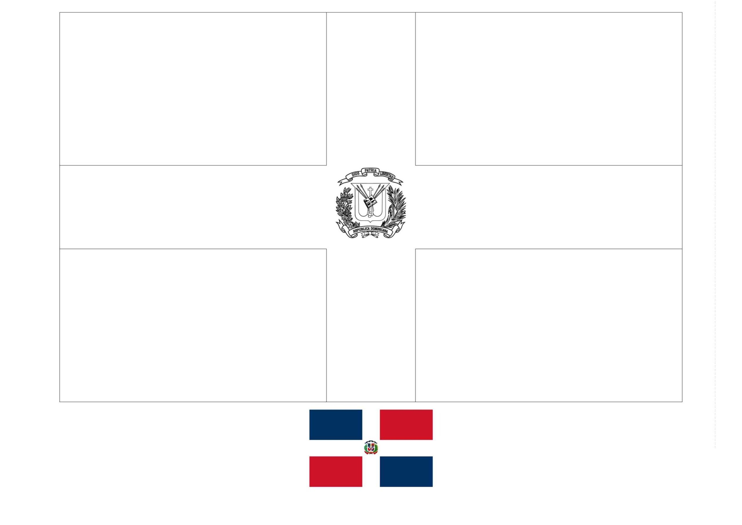 Flag Of Dominican Republic Coloring Page Free Coloring Sheets Coloring1 Com Artofit
