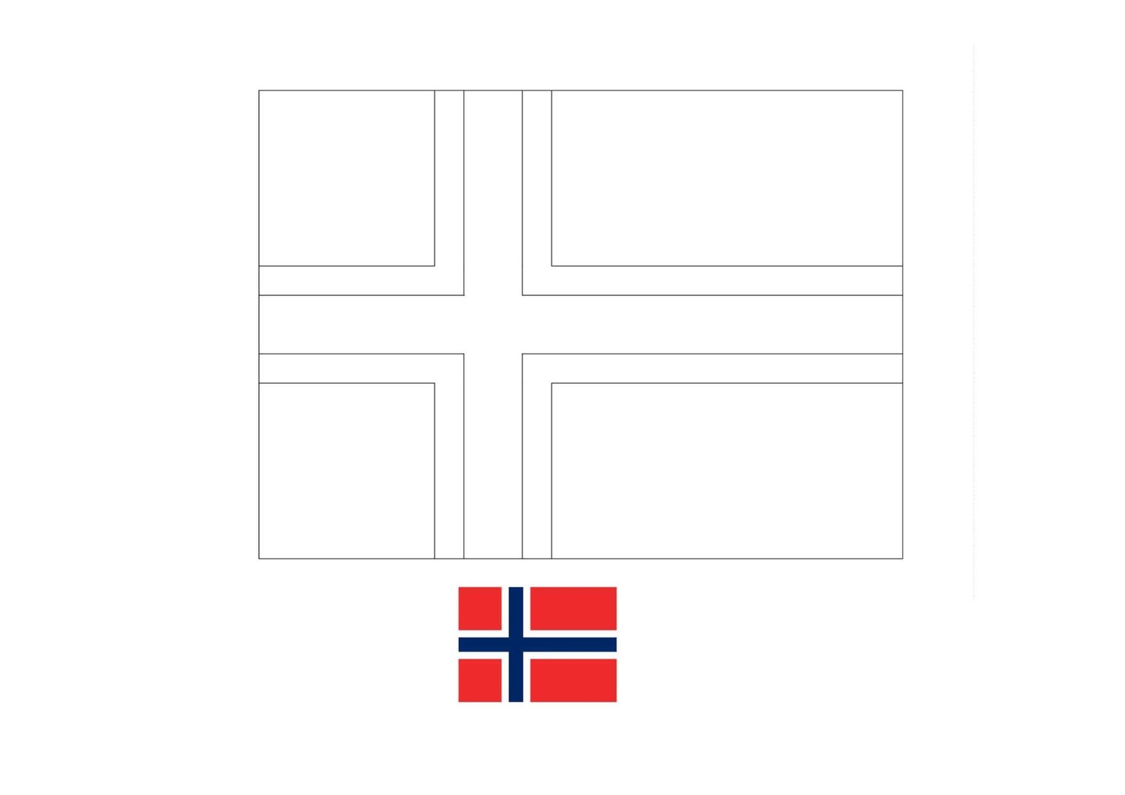Flag Of Norway Coloring Page Free Coloring Sheets Coloring1