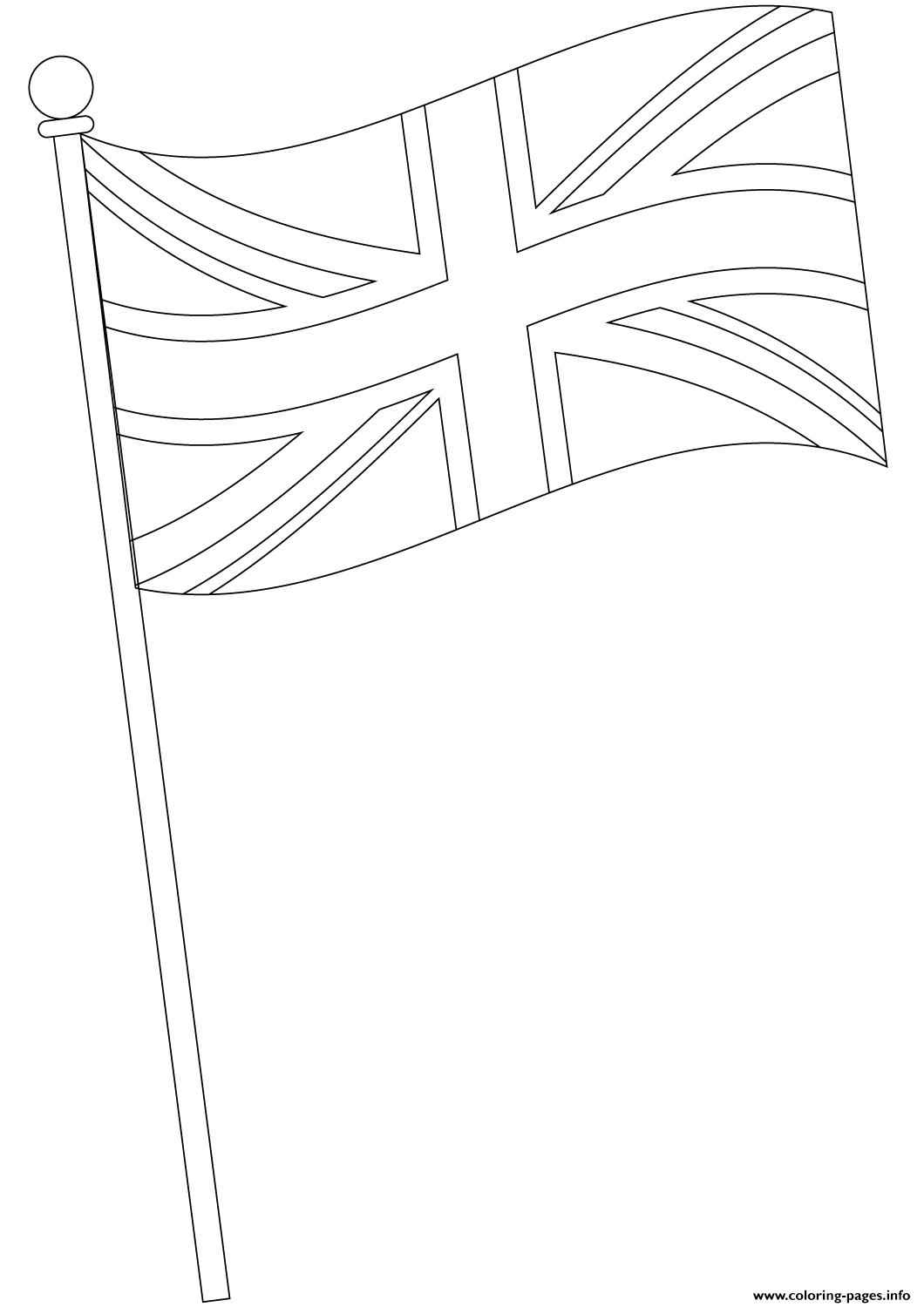 Great Britain Flag Coloring Page