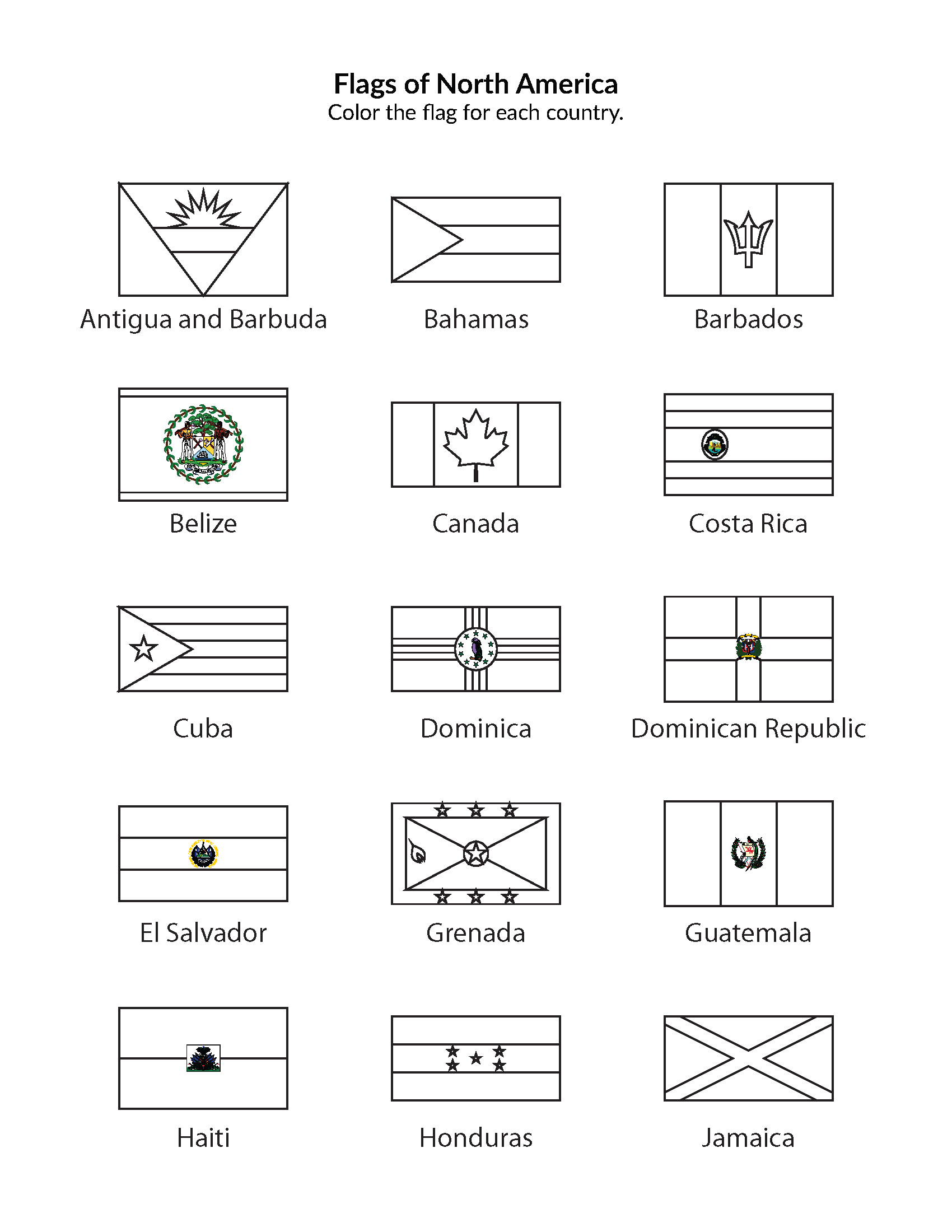 Flags Of The World Coloring Pages Gift Of Curiosity