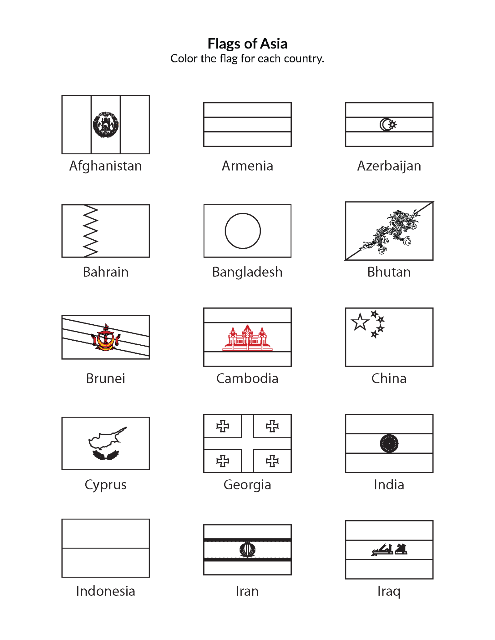 Flags Of The World Coloring Pages Gift Of Curiosity
