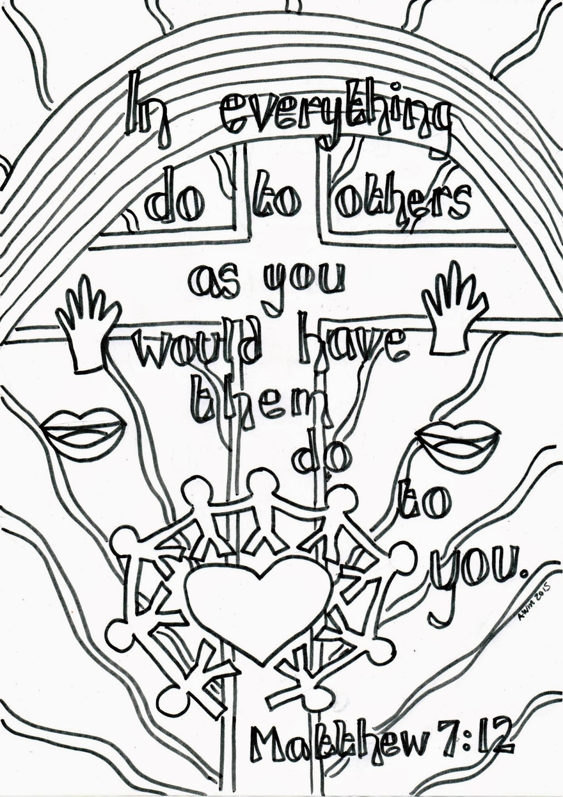 Flame Creative Children S Ministry Reflective Colouring Sheet Matthew 7 12