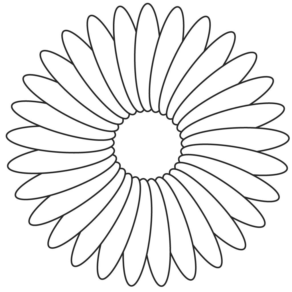 Flower Coloring Template Flower Coloring Page