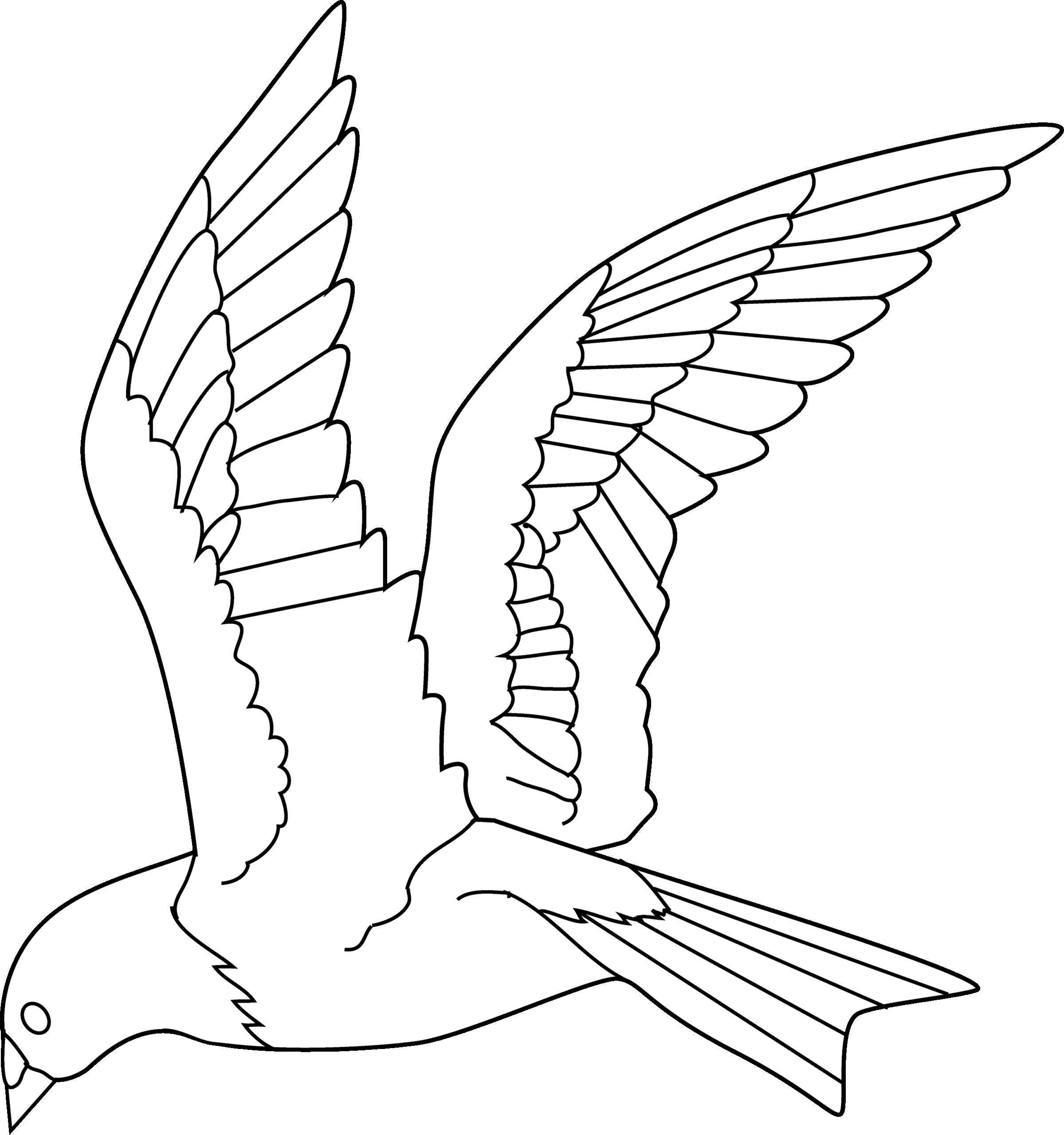 Flying Bird Coloring Pages
