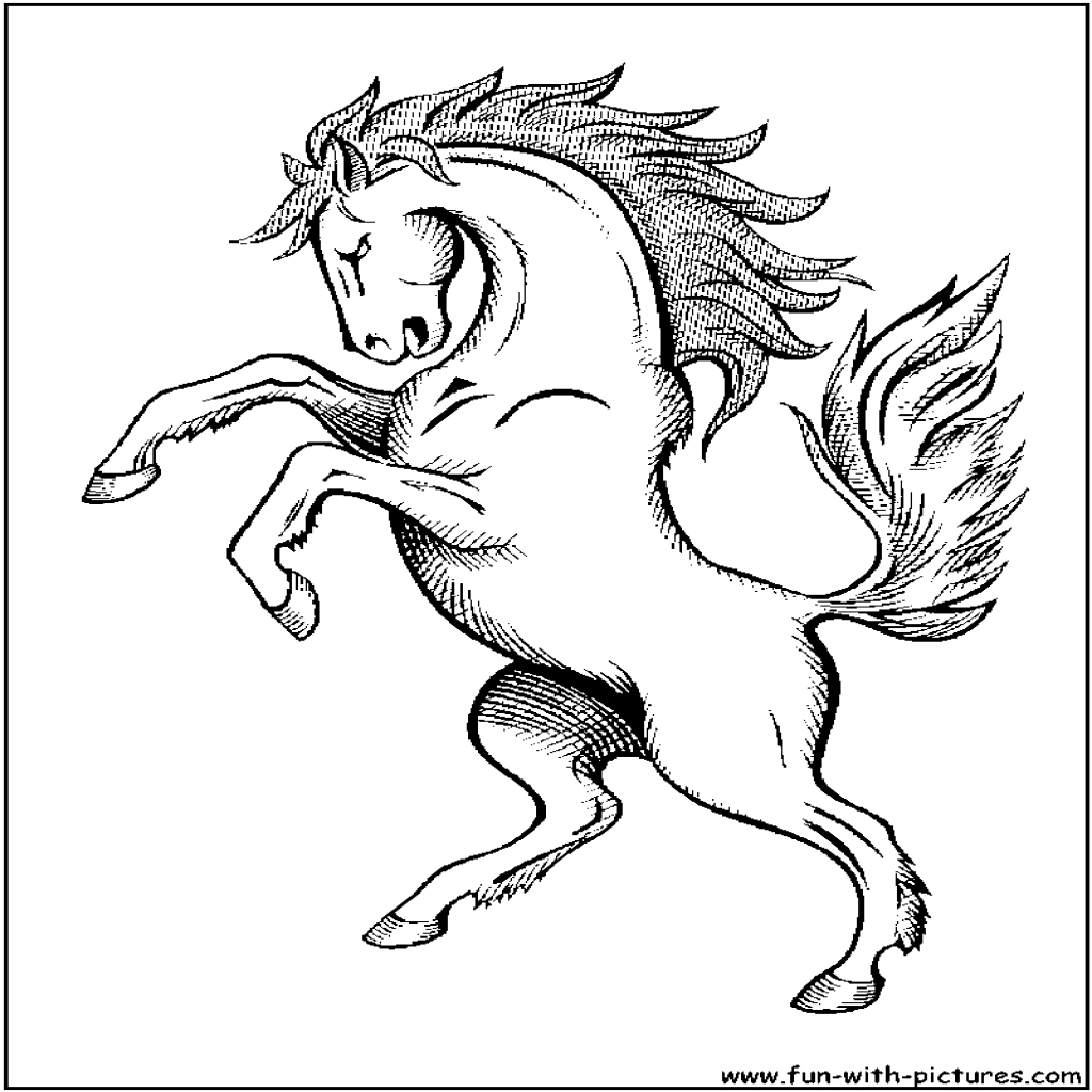 Flying Horse Coloring Pages Print