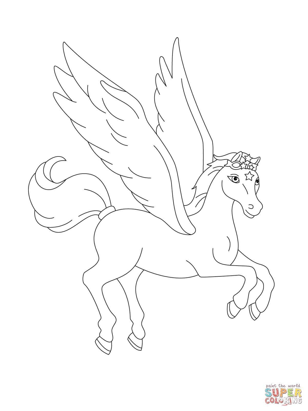Flying Horse Coloring Pages At GetDrawings Free Download