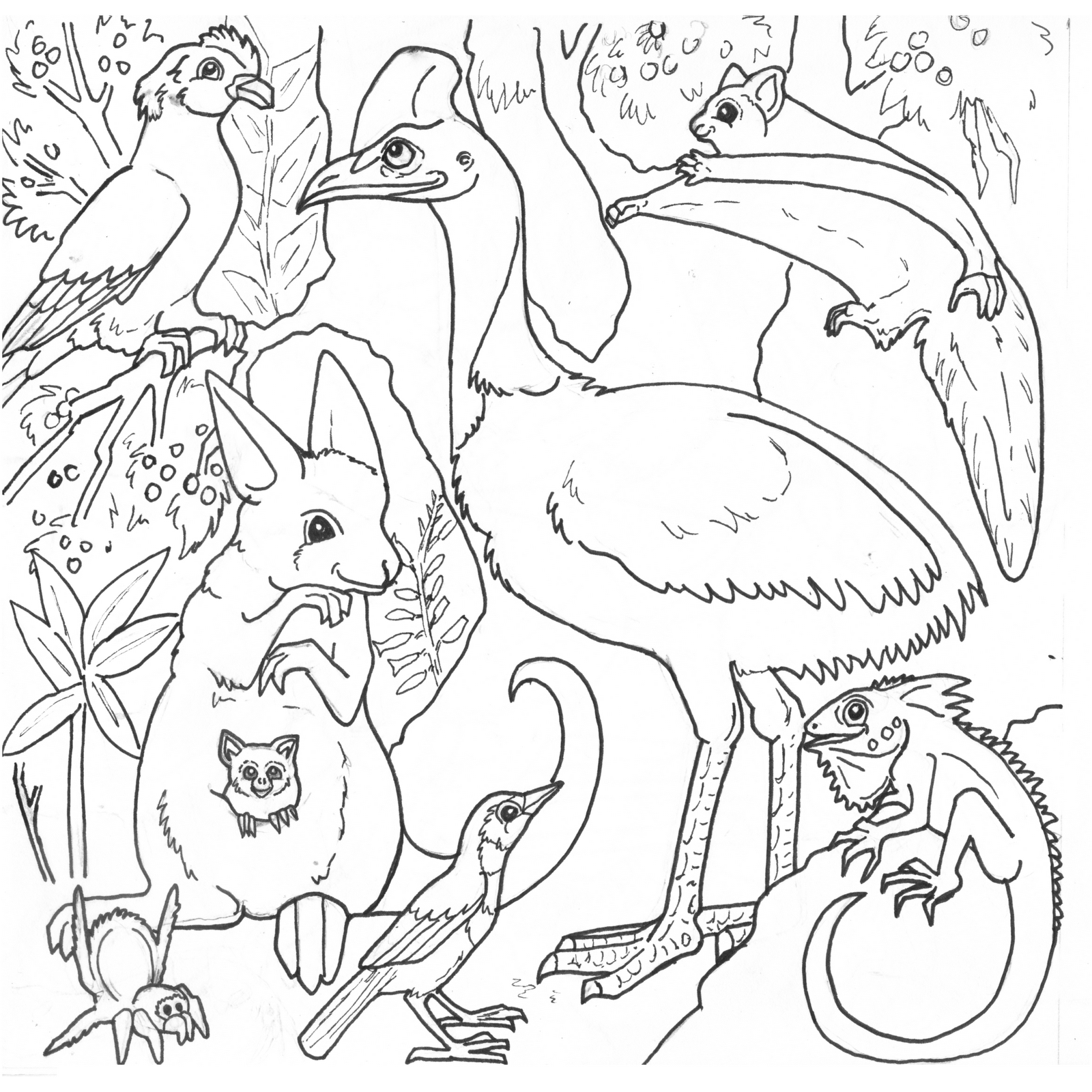 Forest Animals Coloring Pages