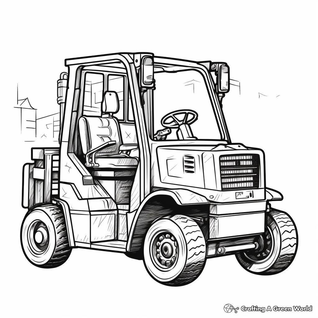 Forklift Coloring Pages