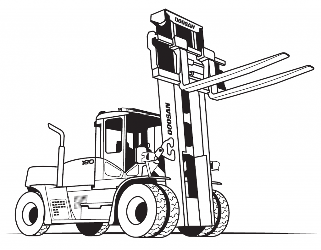 Forklift Coloring Pages