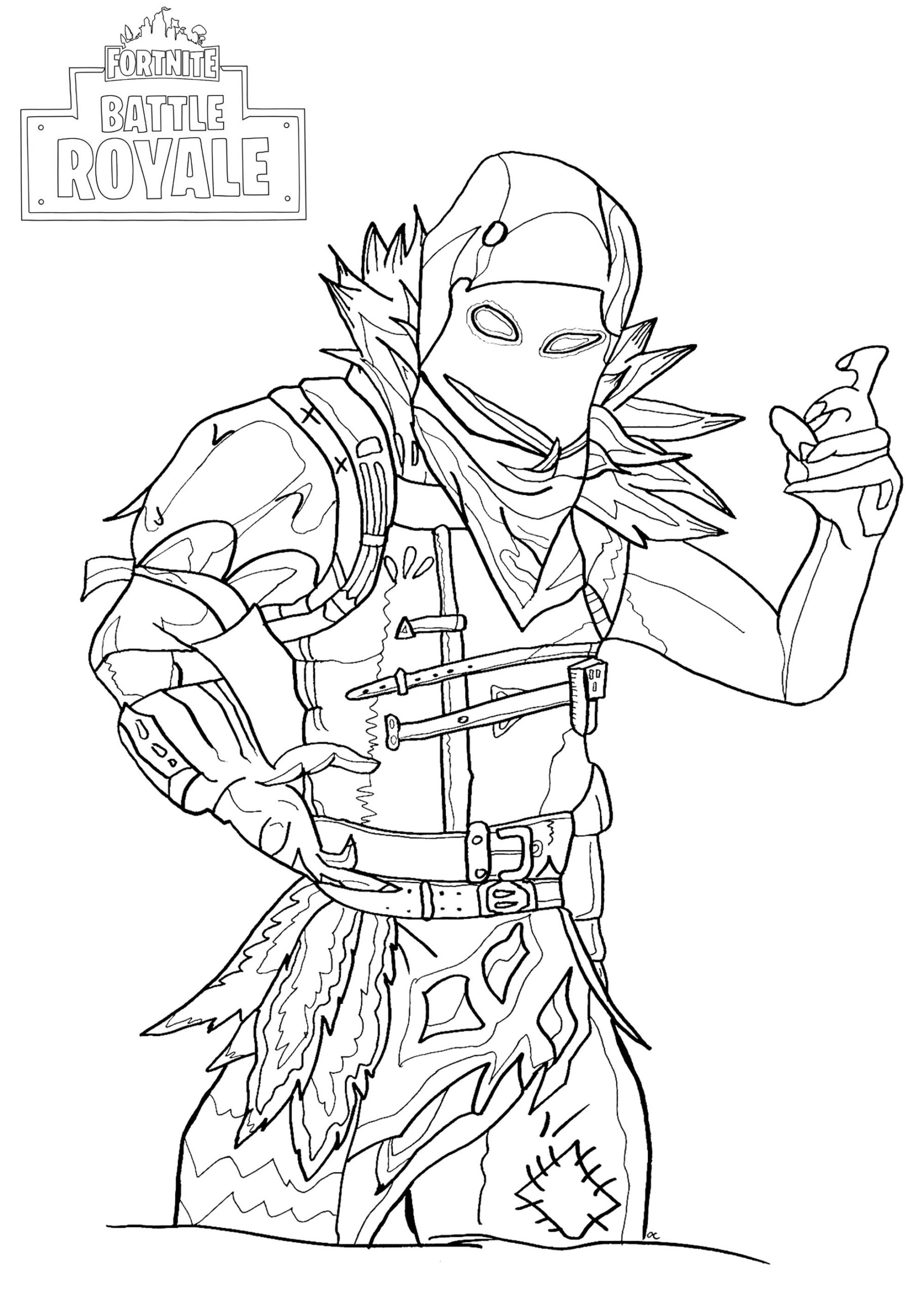 Fortnite Battle Royale Raven Fortnite Battle Royale Coloring Pages For Kids