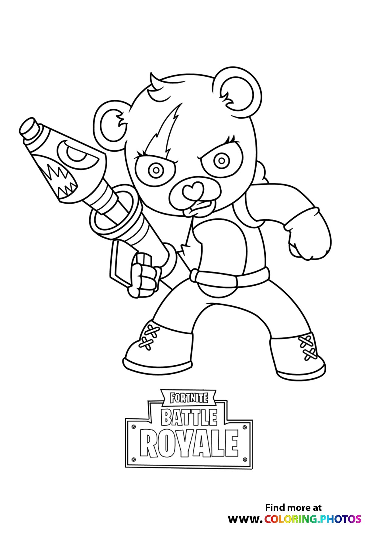 Fortnite Bear Coloring Pages