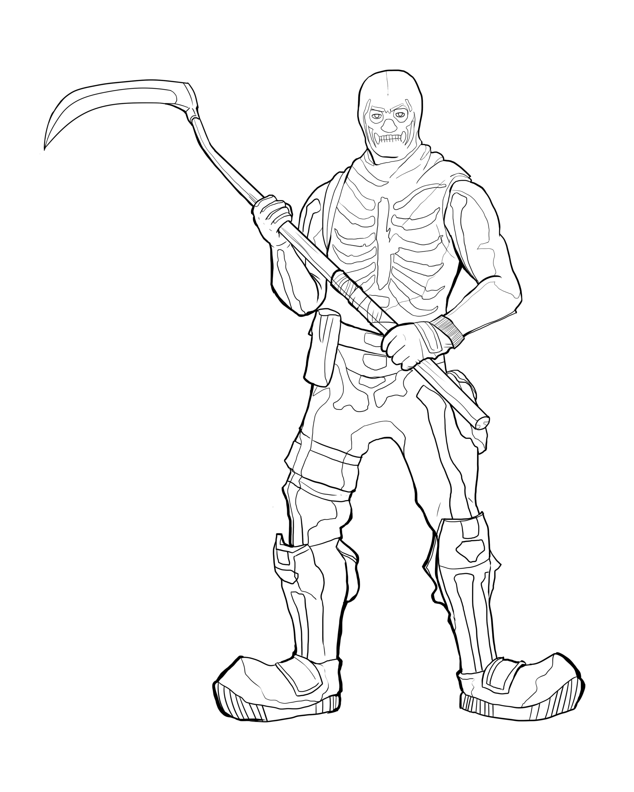 Fortnite Coloring Pages Easy