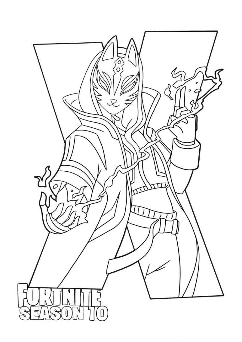 Fortnite Drift Coloring Pages Coloring Home