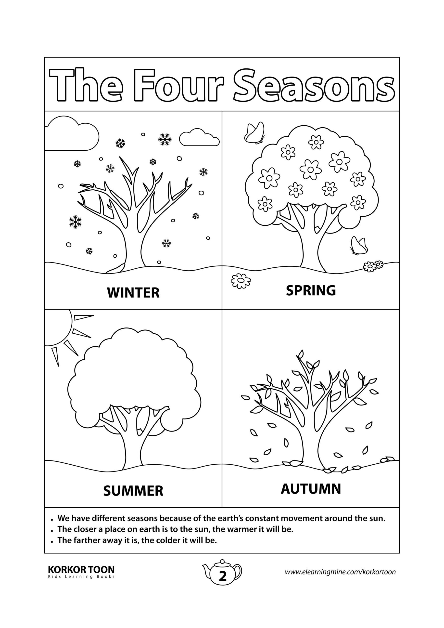 Four Seasons Coloring Page Artofit