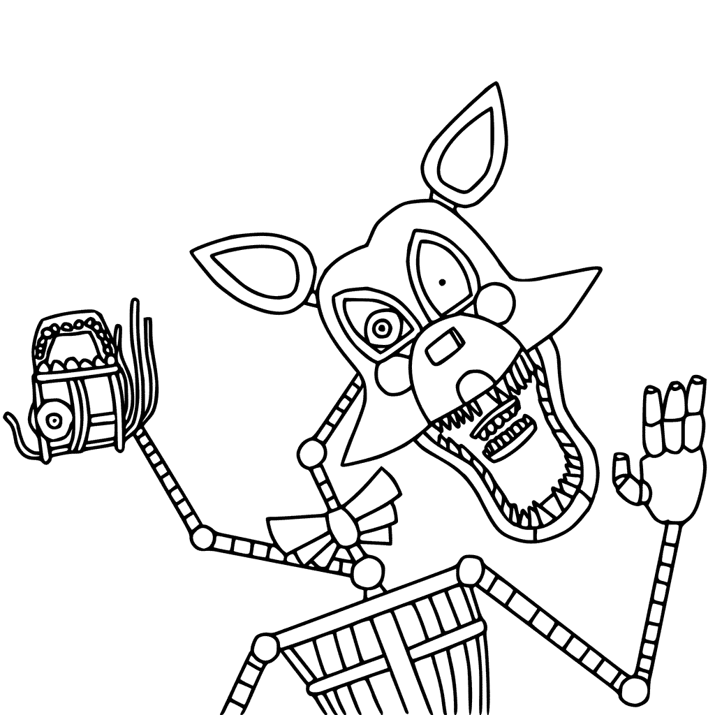 Foxy And Mangle Coloring Pages