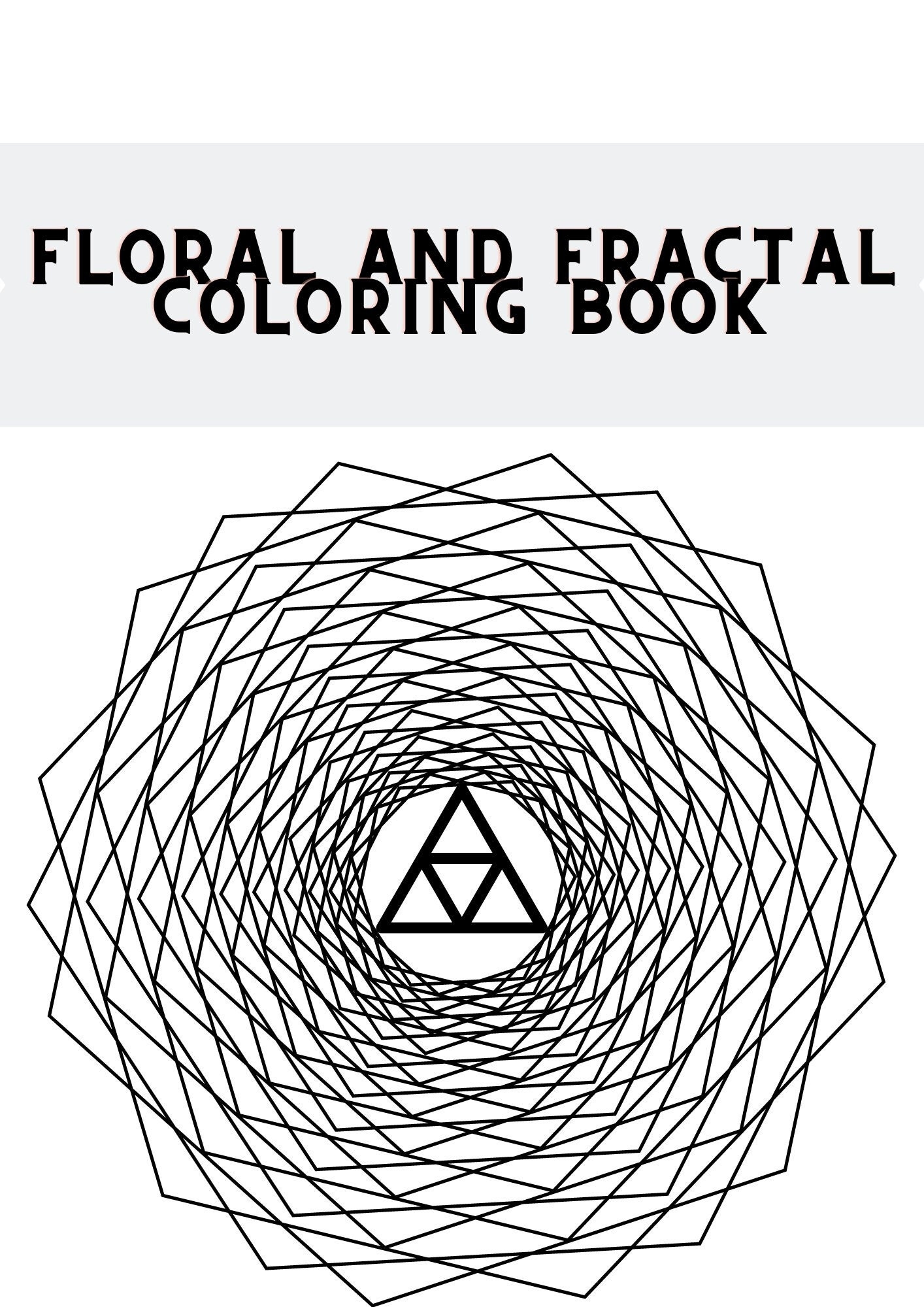 Fractal Adult Coloring Book 10 Pages Fractal Designs To Color Geometric Shape Fractals