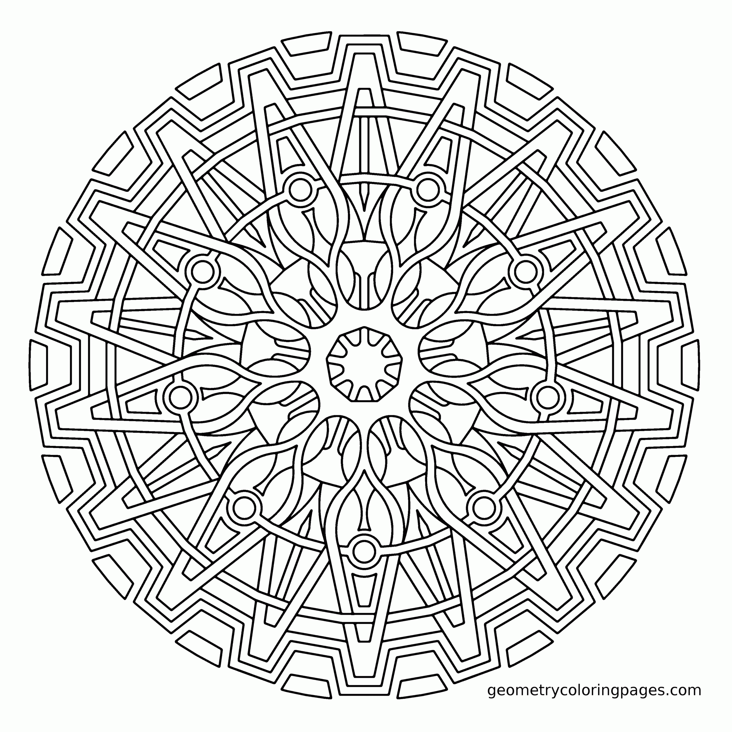 Fractal Coloring Page Coloring Home