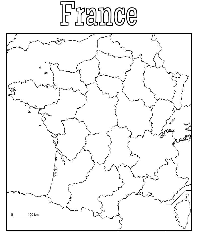 France Map Coloring Page Download Print Or Color Online For Free